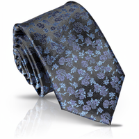 Floral Blue Tie | Engravd Co | Personalised Jewellery | Bracelets, Necklaces, Cufflinks, Hip Flasks