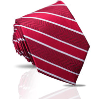 Cardinal Stripe Tie | Engravd Co | Personalised Jewellery | Bracelets, Necklaces, Cufflinks, Hip Flasks