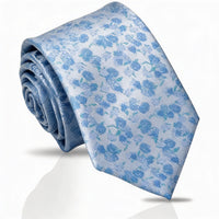 Floral Pale Blue Tie | Engravd Co | Personalised Jewellery | Bracelets, Necklaces, Cufflinks, Hip Flasks