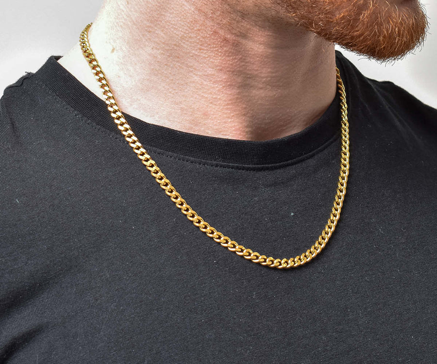 Gold Cuban Link Chain - 5mm | Engravd Co | Personalised Jewellery | Bracelets, Necklaces, Cufflinks, Hip Flasks
