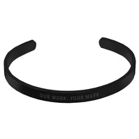 Black Engravd Custom Cuff | Engravd Co | Personalised Jewellery | Bracelets, Necklaces, Cufflinks, Hip Flasks