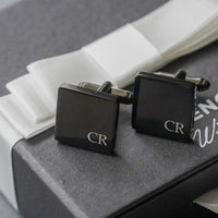 Engravd Square Custom Cuff link set: Design 2 | Engravd Co | Personalised Jewellery | Bracelets, Necklaces, Cufflinks, Hip Flasks