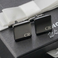 Engravd Square Custom Cuff link set: Design 2 | Engravd Co | Personalised Jewellery | Bracelets, Necklaces, Cufflinks, Hip Flasks