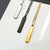 Black Theo Necklace | Engravd Co | Personalised Jewellery | Bracelets, Necklaces, Cufflinks, Hip Flasks