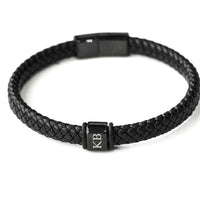 Black Engravd Braided Leather Bracelet | Engravd Co | Personalised Jewellery | Bracelets, Necklaces, Cufflinks, Hip Flasks