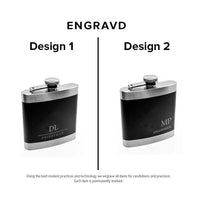 Engravd Hip Flask set: Design 1 | Engravd Co | Personalised Jewellery | Bracelets, Necklaces, Cufflinks, Hip Flasks