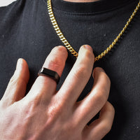 Engravd Black Ring - Personalised Initials | Engravd Co | Personalised Jewellery | Bracelets, Necklaces, Cufflinks, Hip Flasks